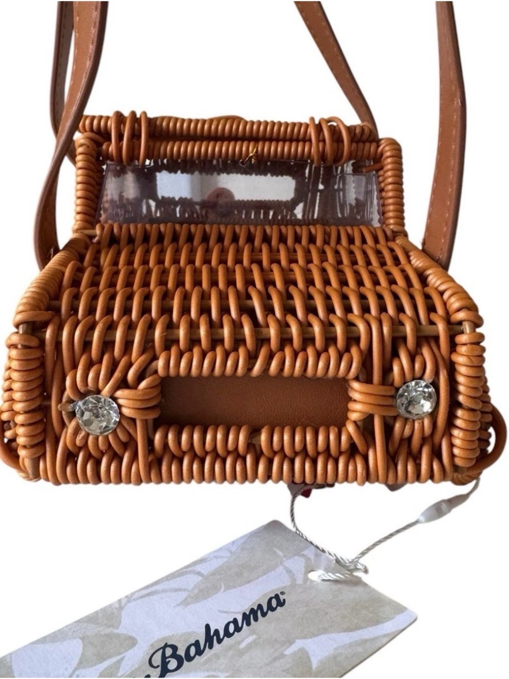 RARE! Tommy Bahama Viral Wicker Jeep Truck Car Handbag Novelty Summer Bag NWT - Picture 5 of 12